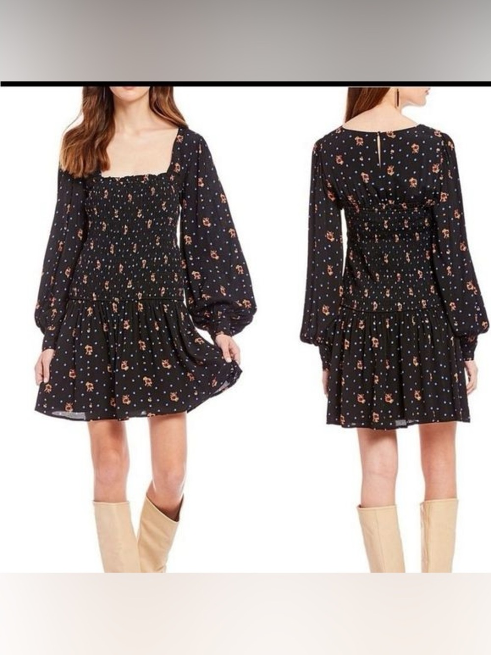NWT Free People Two Faces Mini Dress